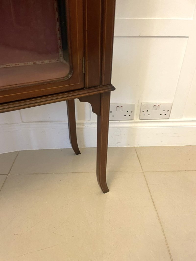 Antique Edwardian Quality Mahogany Inlaid Display Cabinet - Image 6